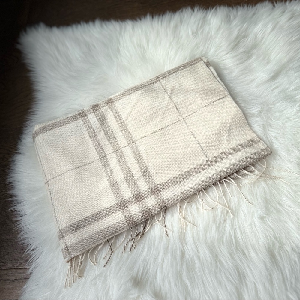 Oversize SOR Beige Wool Scarf